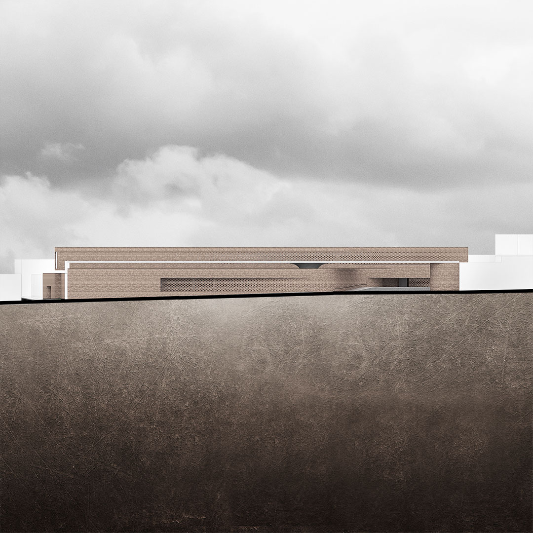 Professor Hesabi Tomb and Cultural center- Drawing- Elevation