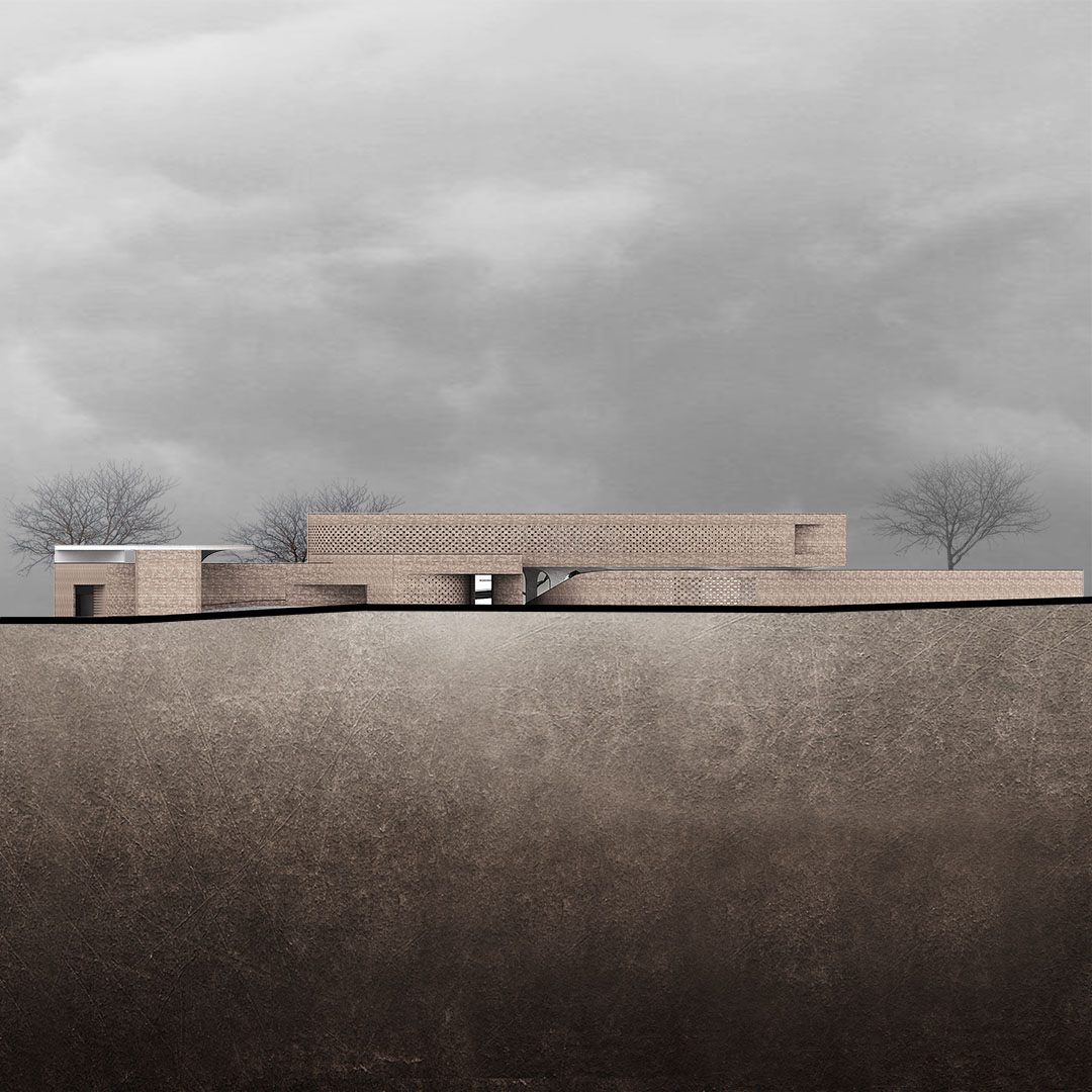 Professor Hesabi Tomb and Cultural center- Drawing- Elevation