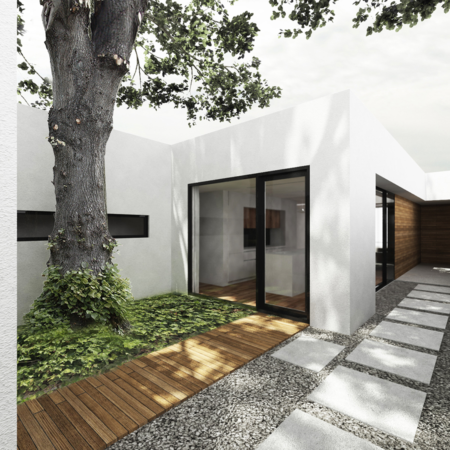 Horizontal Void House by Pratic[A] Studio- Exterior