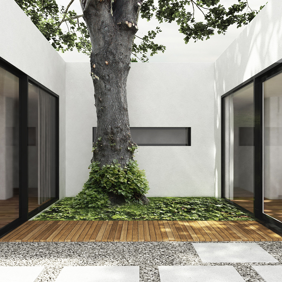 Horizontal Void House by Pratic[A] Studio- Exterior