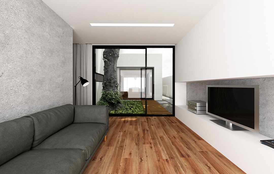 Horizontal Void House by Pratic[A] Studio- Interior