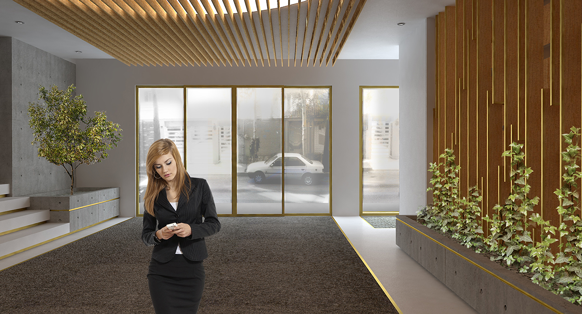 Interior Design; Lobby of Parsa Tower; Pratic-a Studio