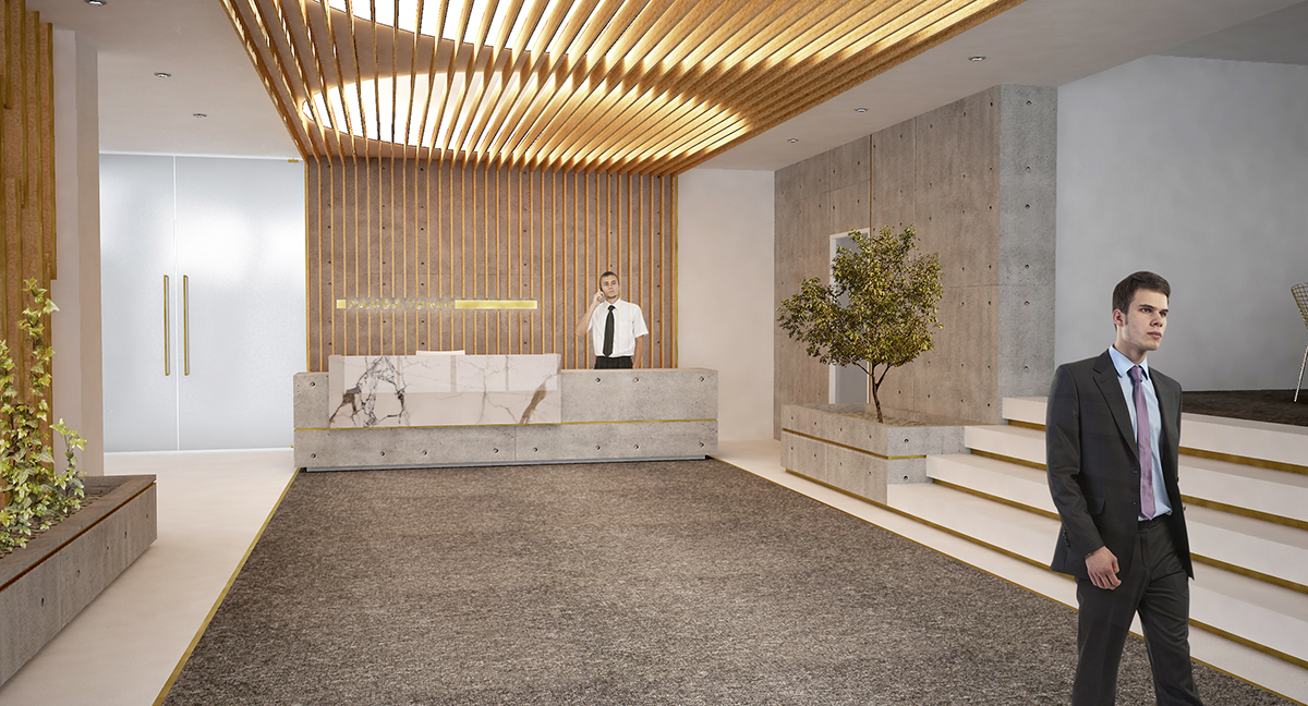 Interior Design; Lobby of Parsa Tower; Pratic-a Studio