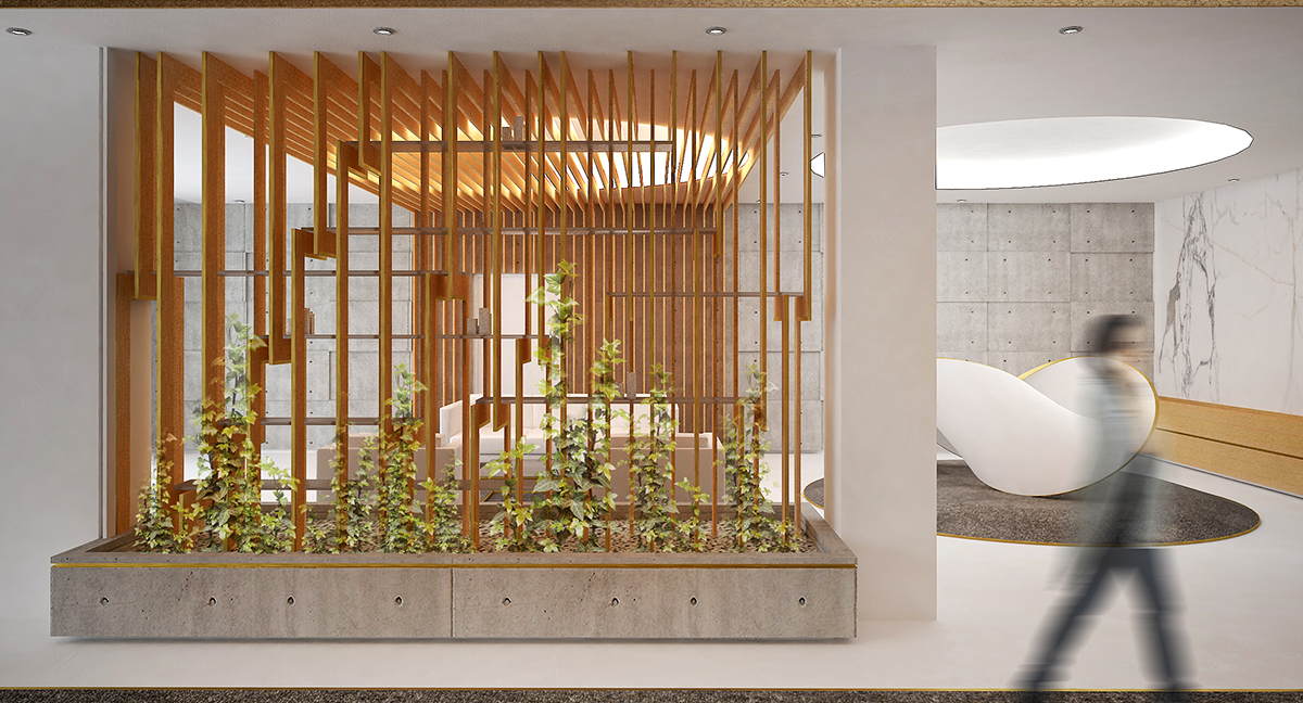 Interior Design; Lobby of Parsa Tower; Pratic-a Studio