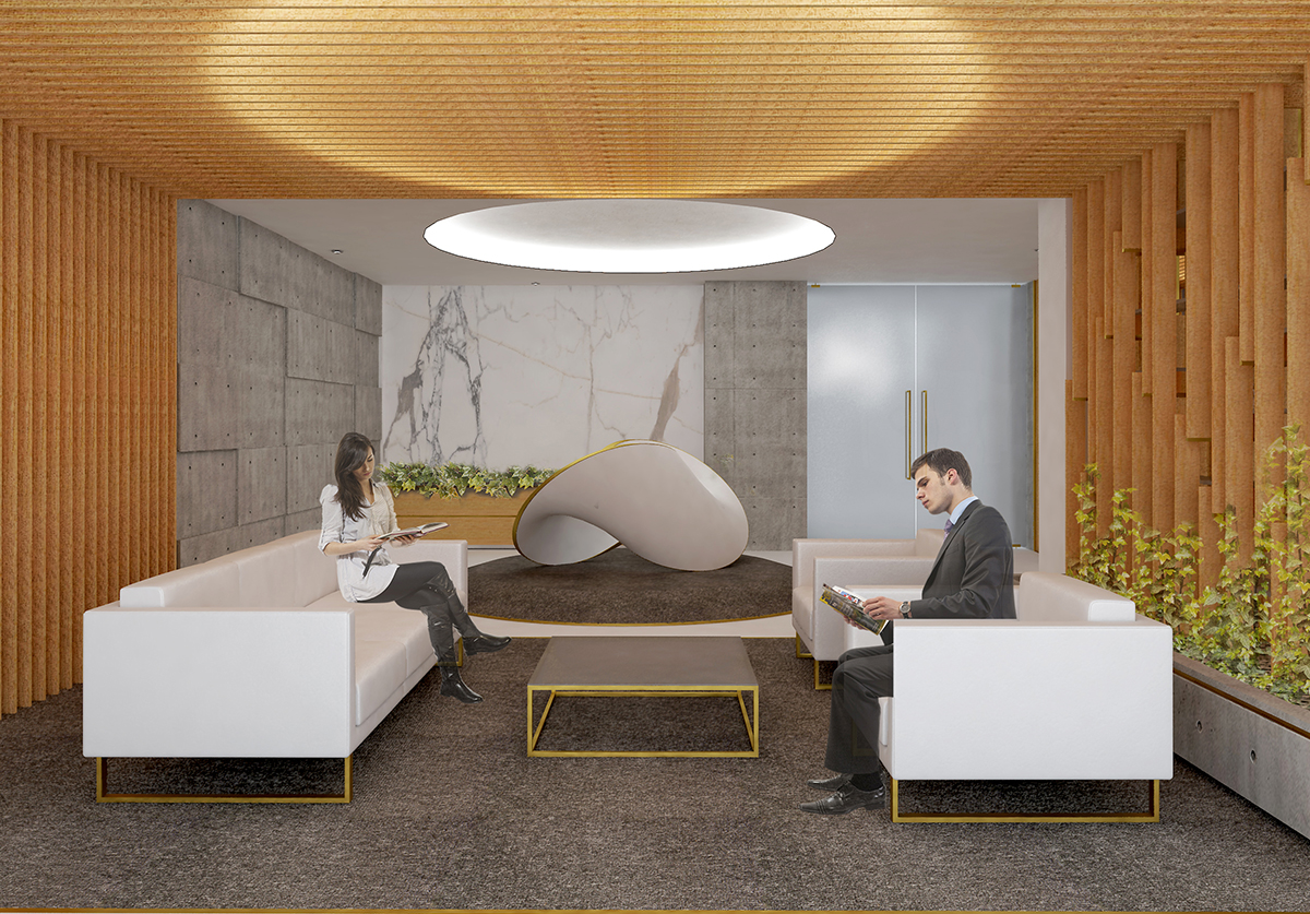Interior Design; Lobby of Parsa Tower; Pratic-a Studio