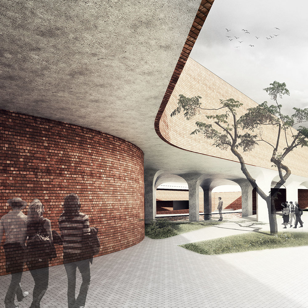 Professor Hesabi Tomb and Cultural center- Render- Pratic A Studio | زندر- بنای یادبود و مجموعه علمی فرهنگی دکتر حسابی
