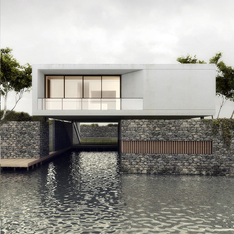 Lagoon Beach House- Stilt house integrated with boat shed- PRATIC A Studio خانه مرداب - استودیو معماری پراتیک
