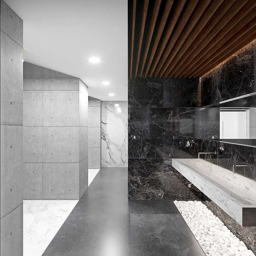 Food Court- SMP interior and retail design- PRATIC A Studio سرویس بهداشتی- طراحی داخلی مجموعه تجاری برج اس.ام.پی- استودیو معماری پراتیک