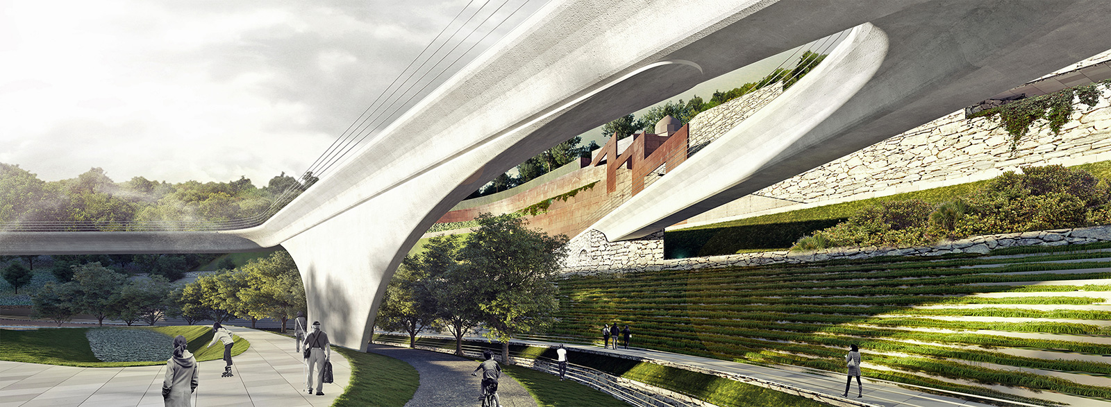 Footbridge- Farahzad Ecopark Regeneration- PRATIC A Studio اکوپارک فرحزاد - استودیو پراتیک